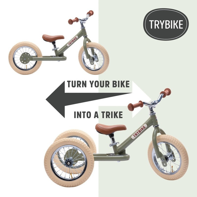 Steel 2 in 1 Trybike (Vintage Green)