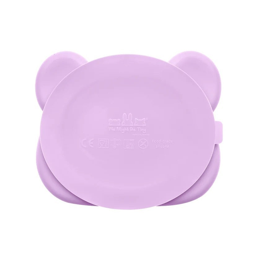 Bear Stickie Plate (Lilac)