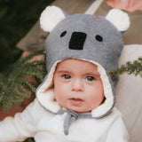 Koala Fleecy Beanie (Grey Marle)