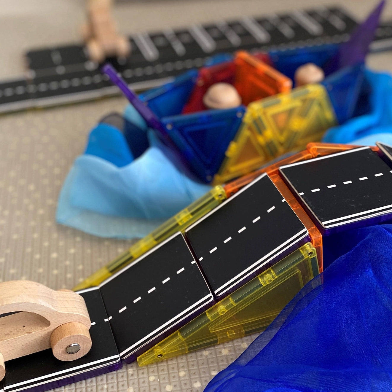 Magnetic Tile Topper - Road Pack (40 Piece)