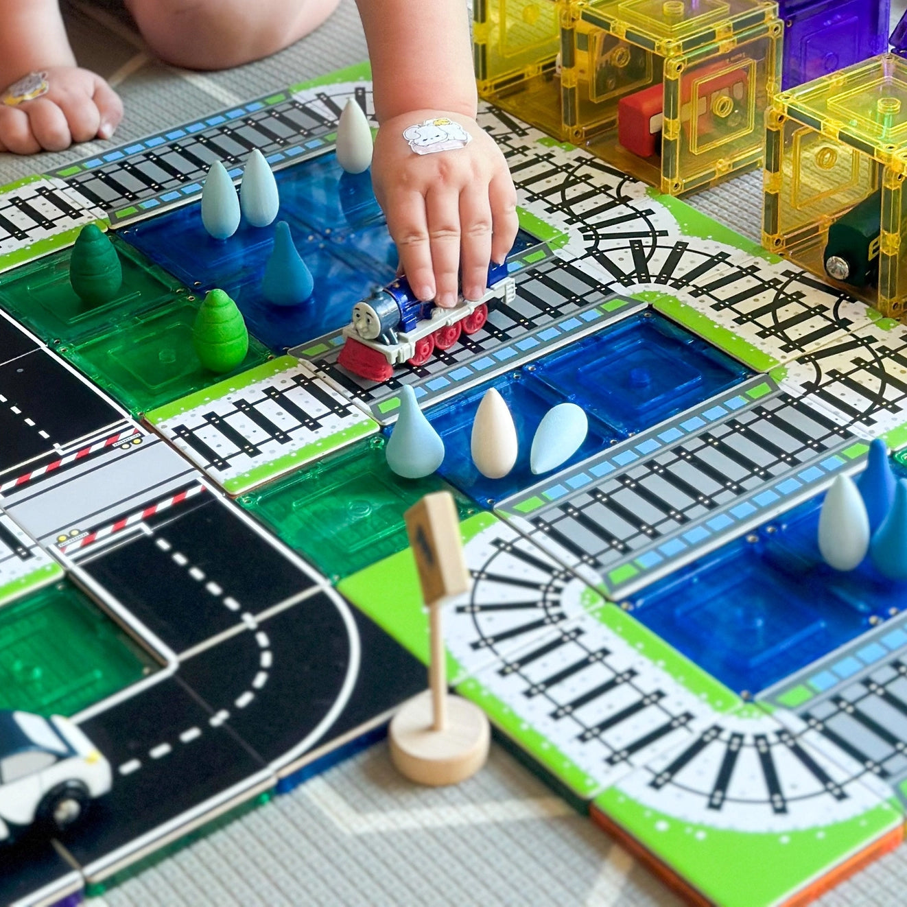 Magnetic Tile Topper - Train Pack (36 Piece)