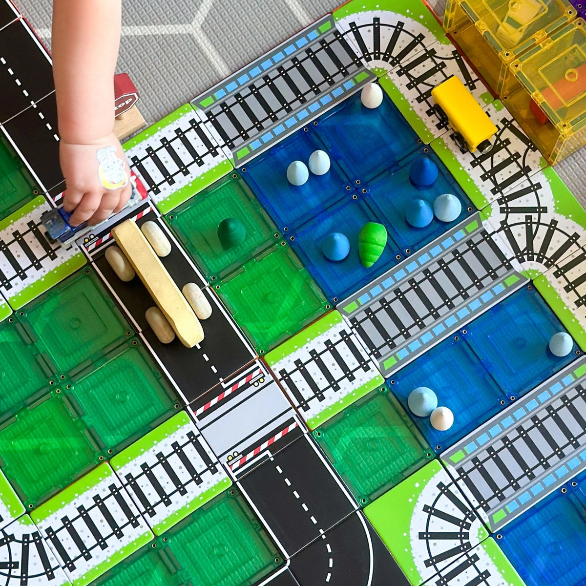 Magnetic Tile Topper - Train Pack (36 Piece)