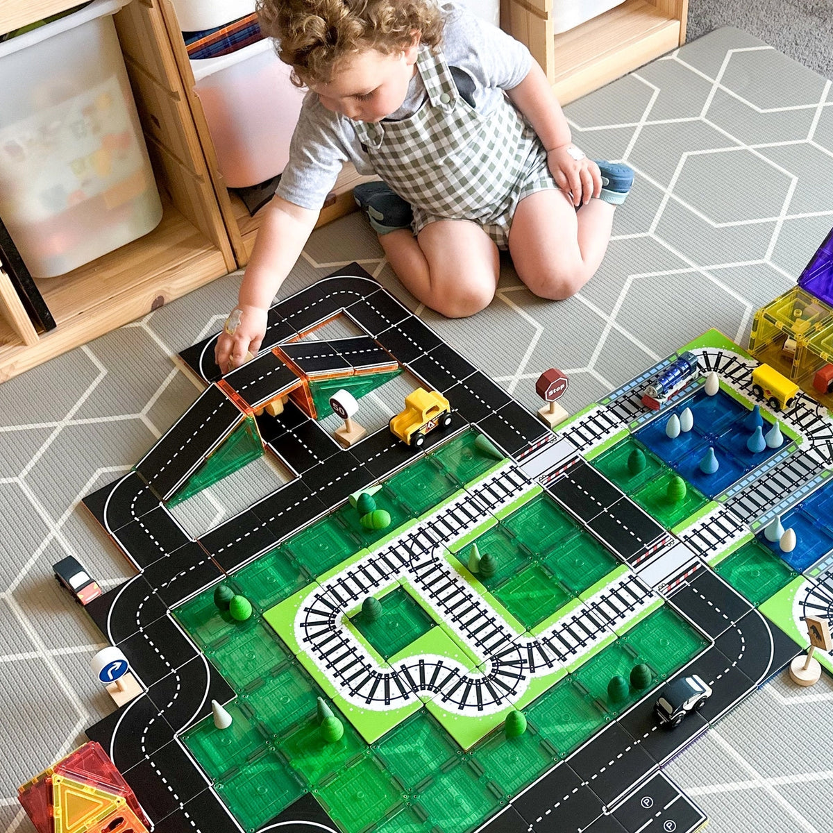 Magnetic Tile Topper - Train Pack (36 Piece)