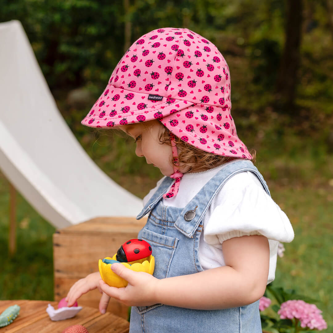 Legionnaire Flap Sun Hat (Ladybug)