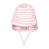 Legionnaire Flap Sun Hat (Pink Stripe)
