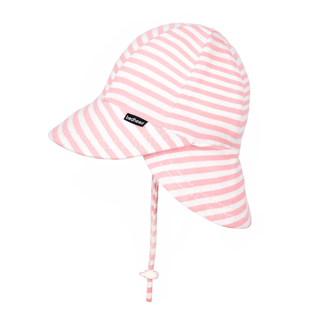 Legionnaire Flap Sun Hat (Pink Stripe)