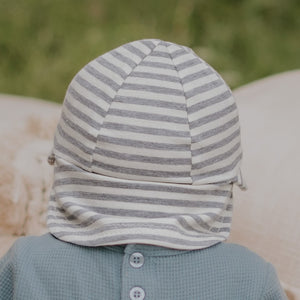 Legionnaire Flap Sun Hat (Grey Stripe)