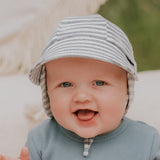 Legionnaire Flap Sun Hat (Grey Stripe)