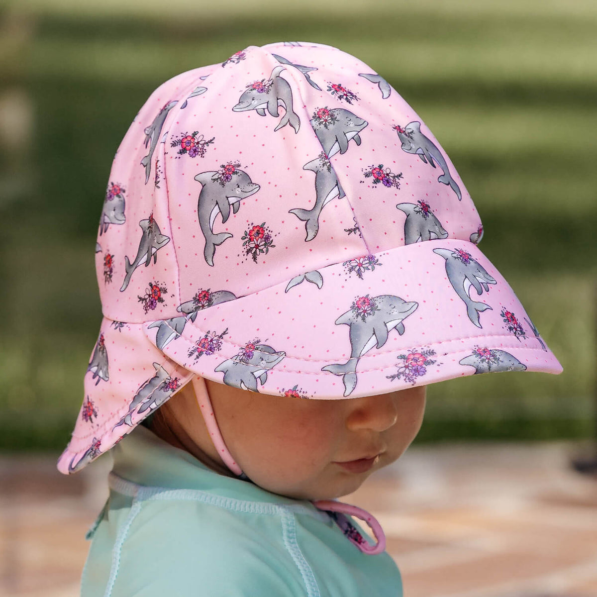 Swim Legionnaire Flap Beach Hat (Dolphin)