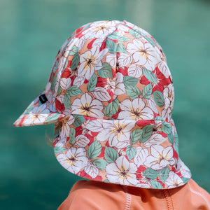 Swim Legionnaire Flap Beach Hat (Hibiscus)