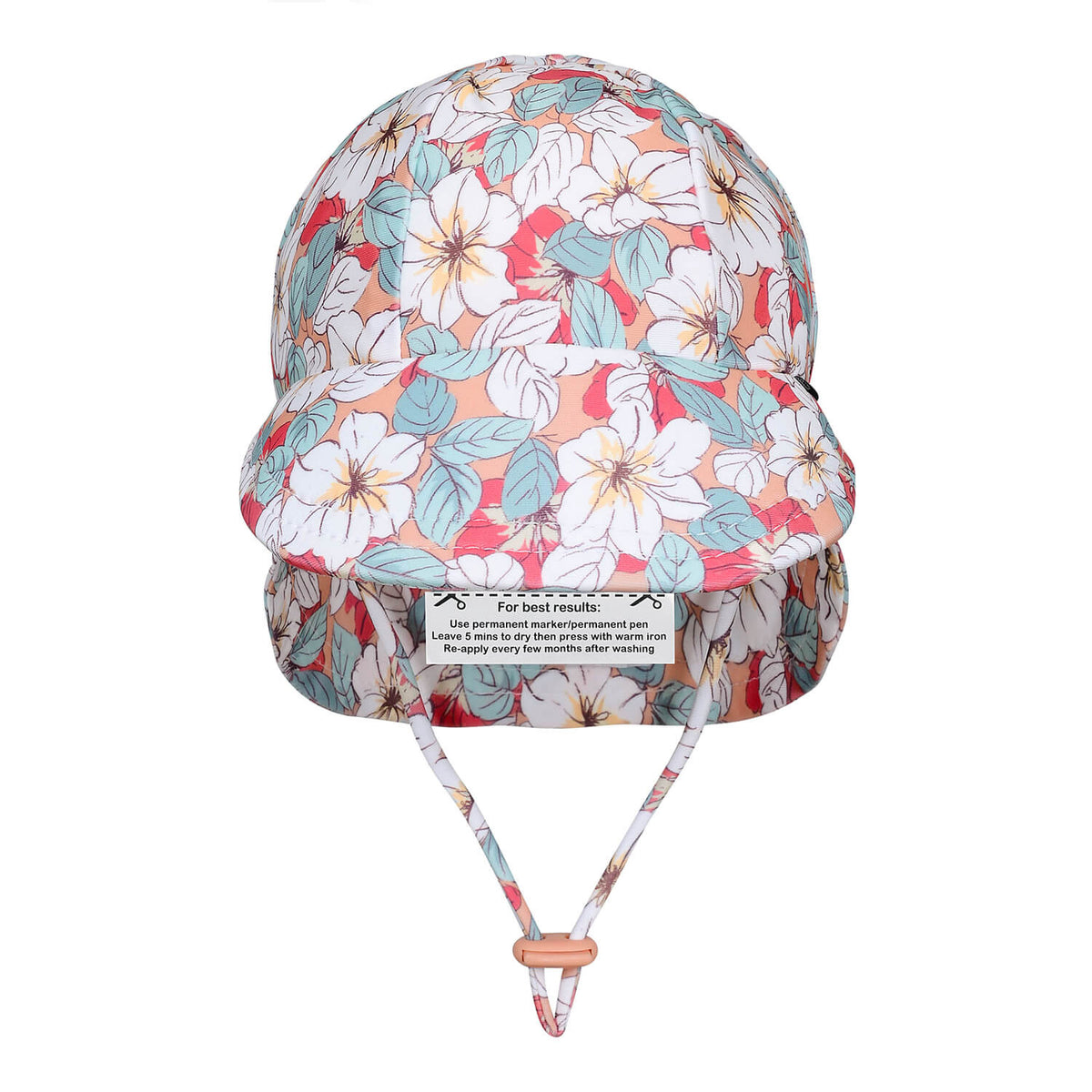 Swim Legionnaire Flap Beach Hat (Hibiscus)