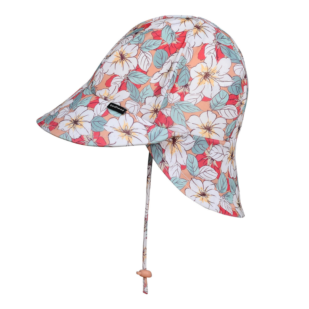 Swim Legionnaire Flap Beach Hat (Hibiscus)