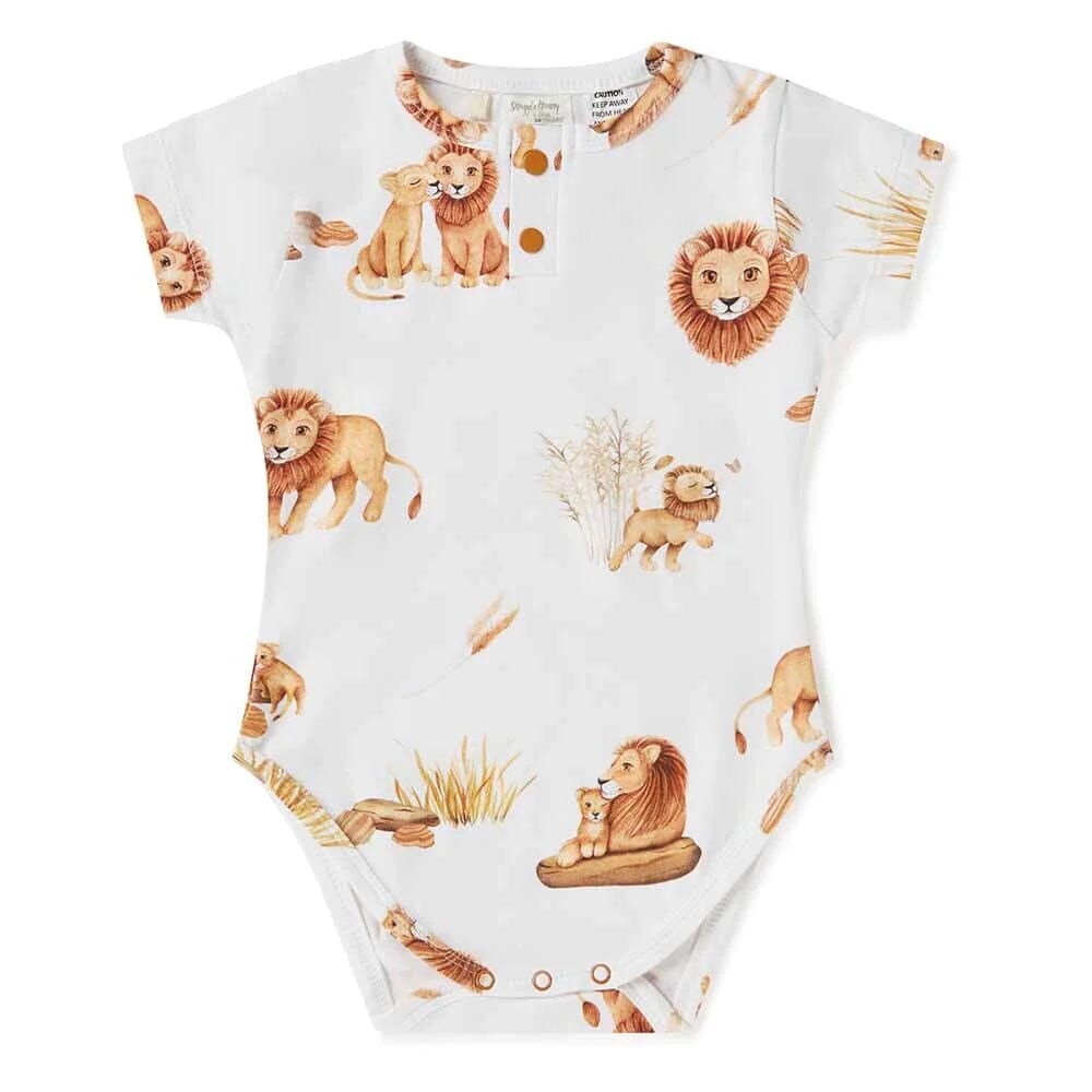 Lion SS Organic Bodysuit