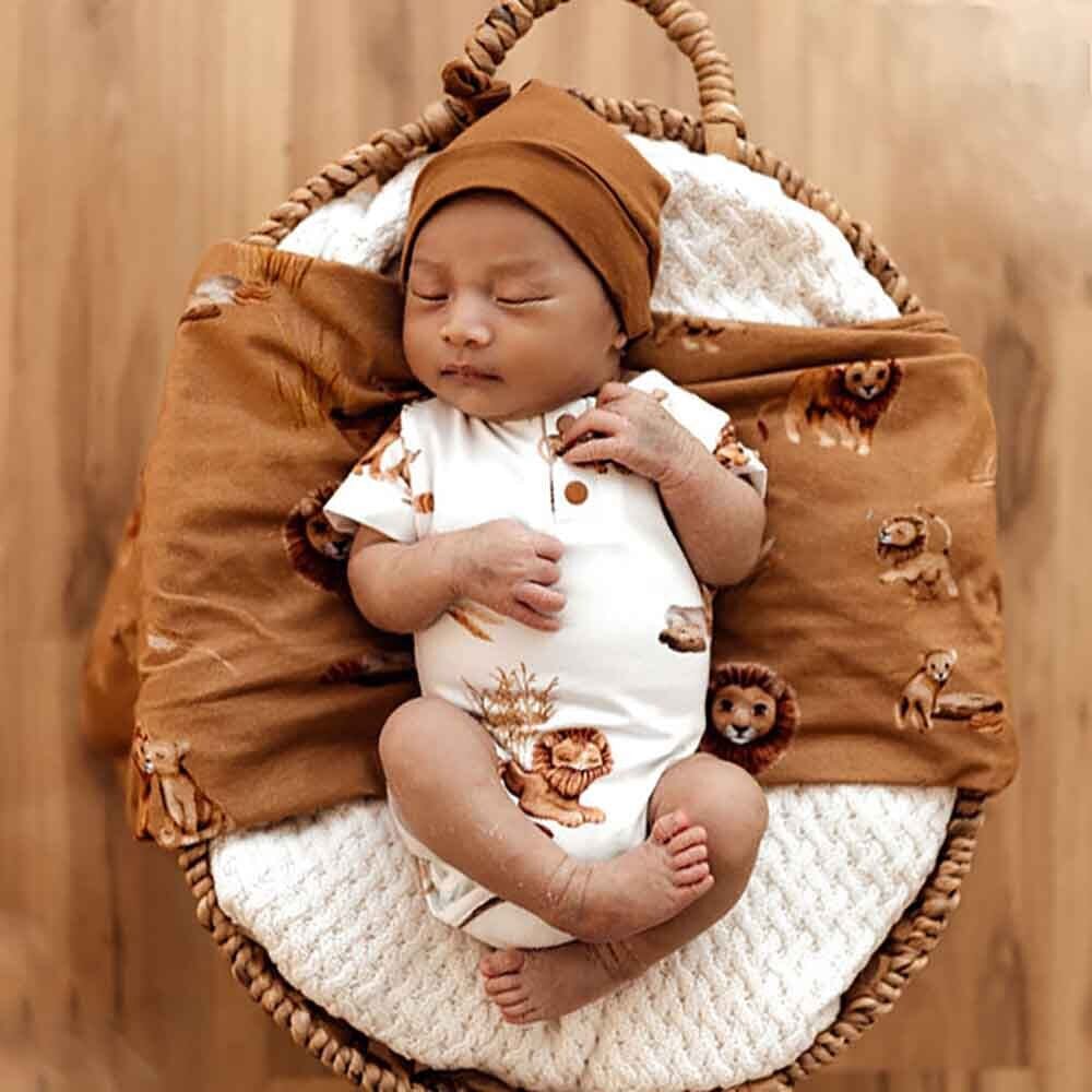 Lion SS Organic Bodysuit