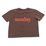 Sunday Tee (Brown & Orange)
