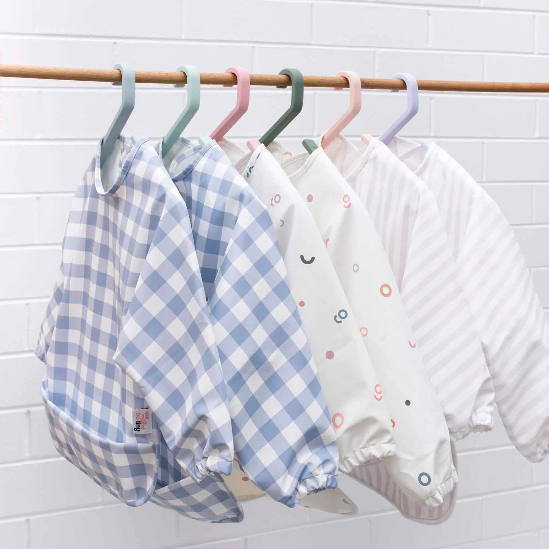 Messie Smock Bib (Lilac Stripe)