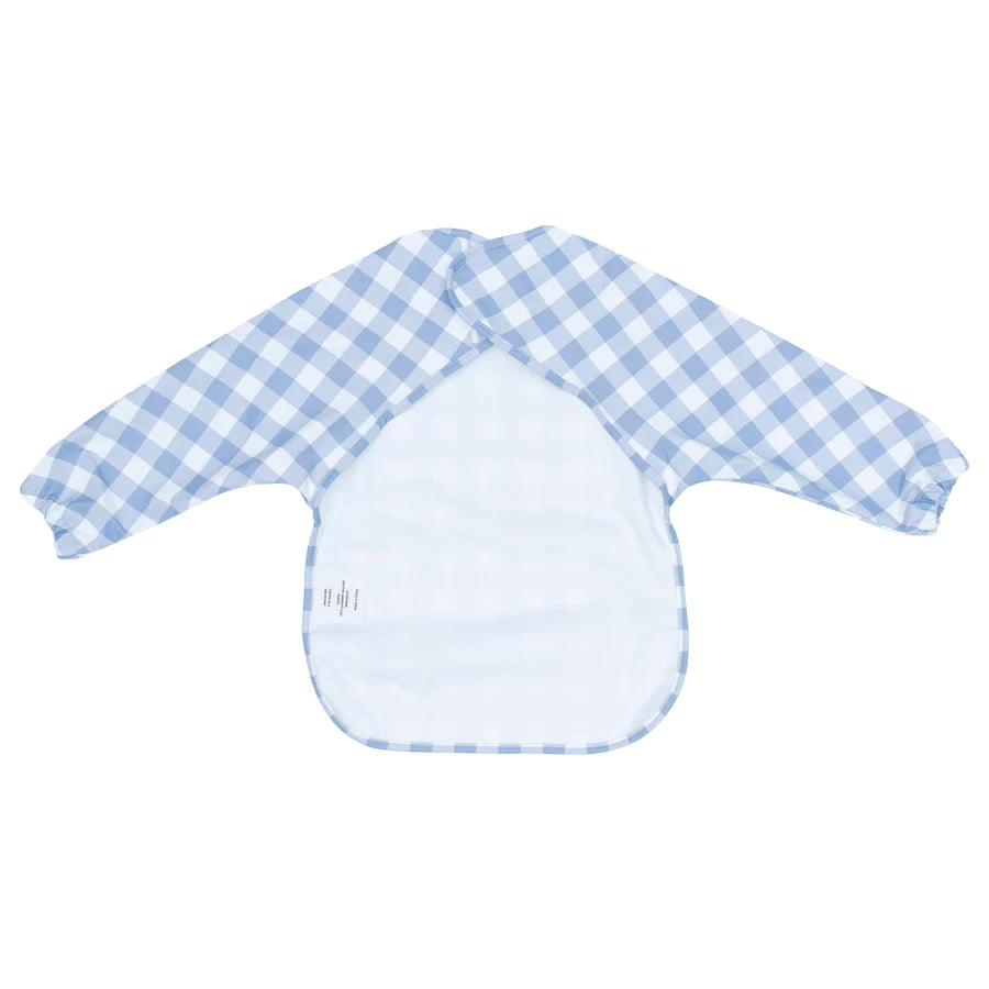 Messie Smock Bib (Blue Gingham)