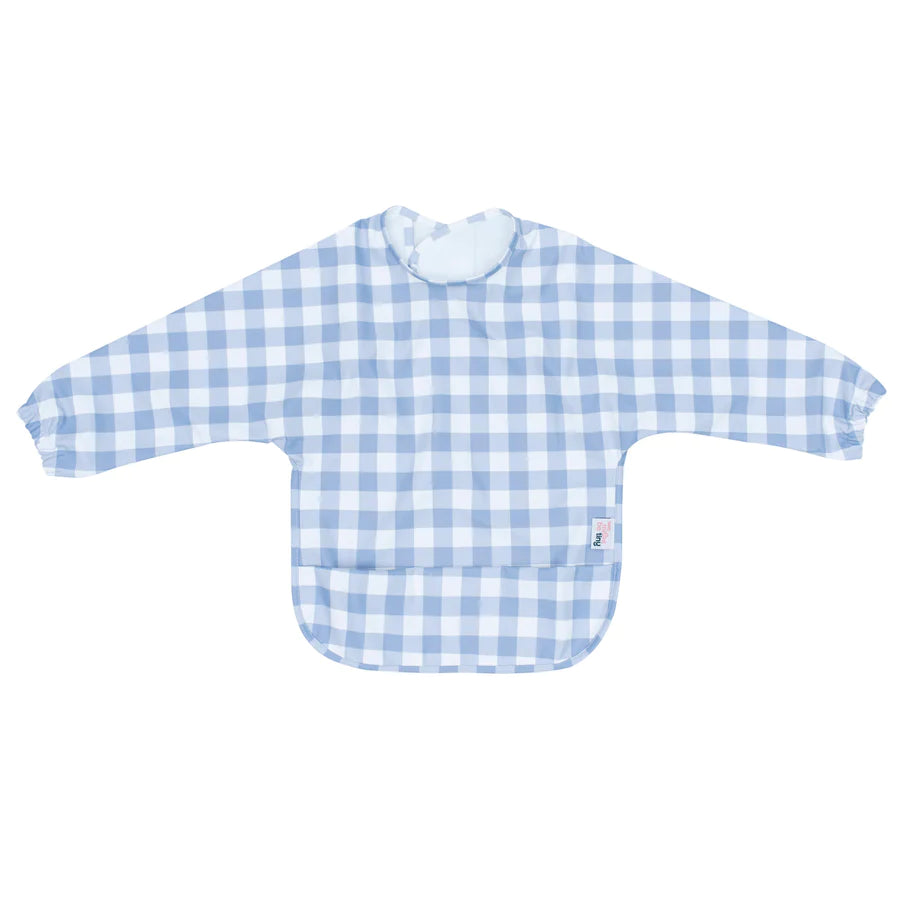Messie Smock Bib (Blue Gingham)