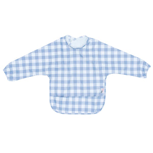 Messie Smock Bib (Blue Gingham)