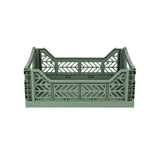 Midi Folding Crate (Almond Green)