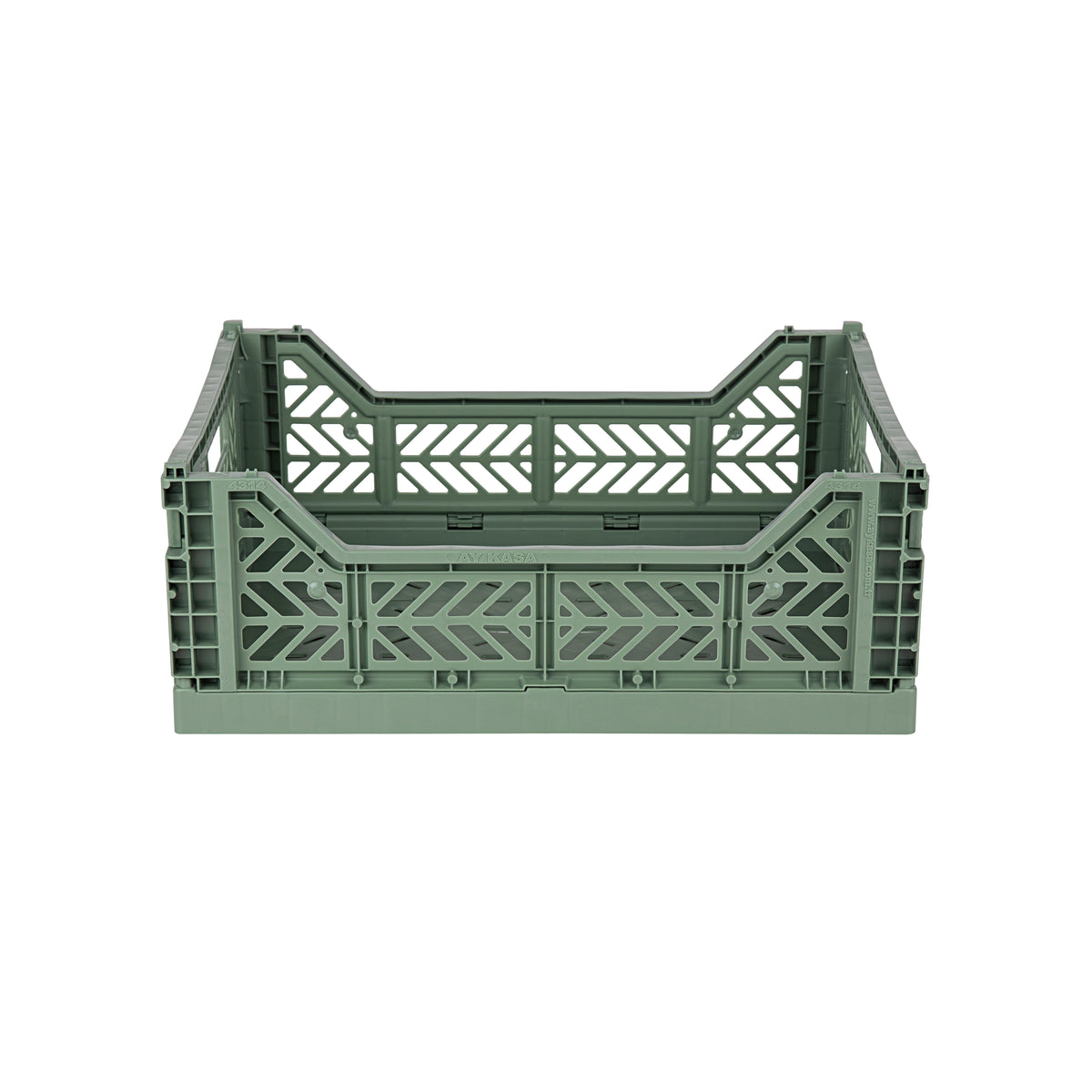 Midi Folding Crate (Almond Green)