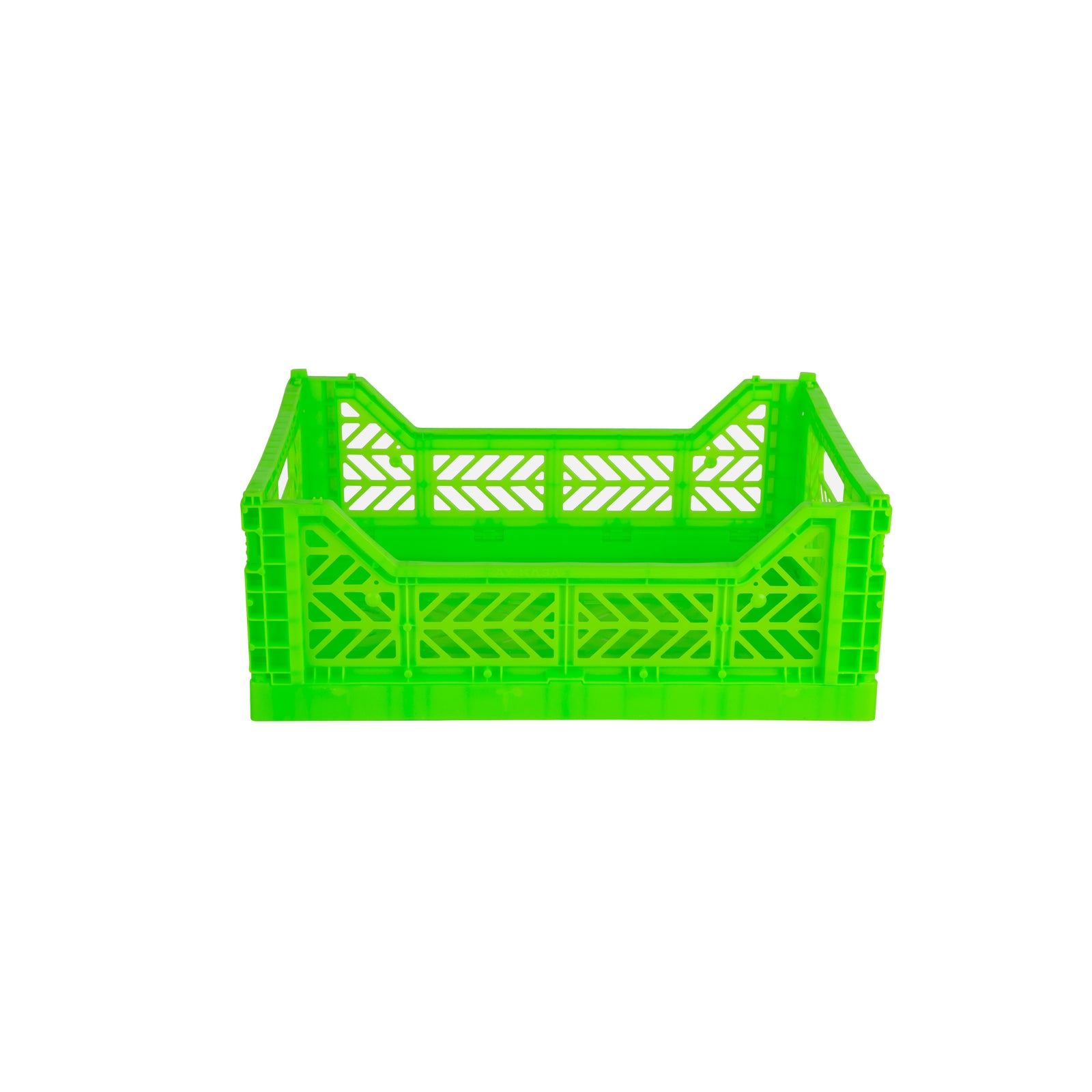 Midi Folding Crate (Neon Green)