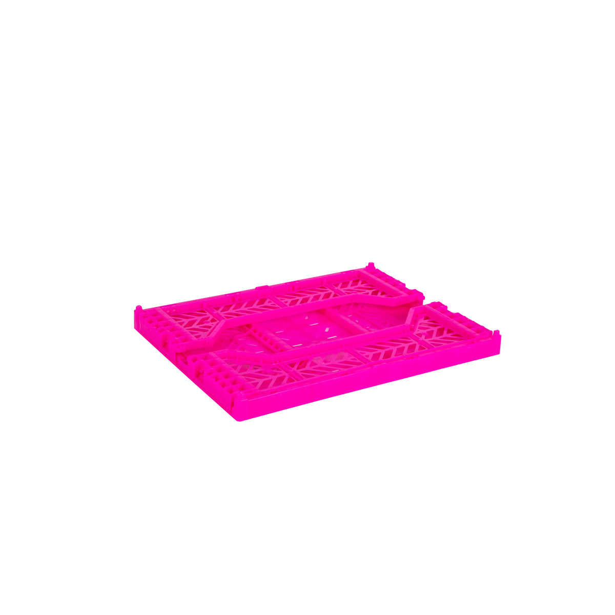 Midi Folding Crate (Neon Pink)