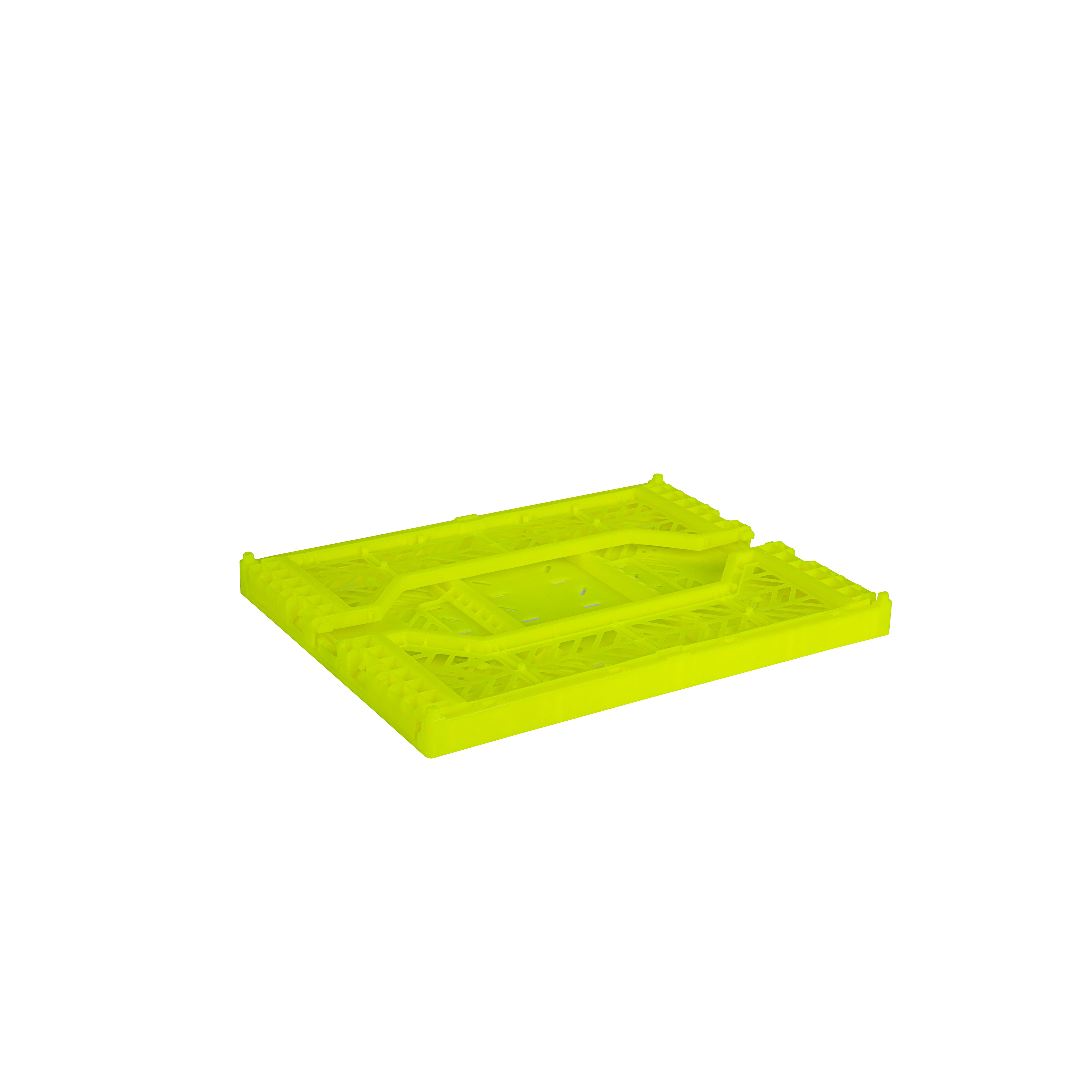 Midi Folding Crate (Neon Yellow)