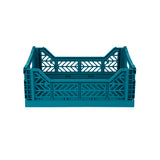 Midi Folding Crate (Peacock Green)