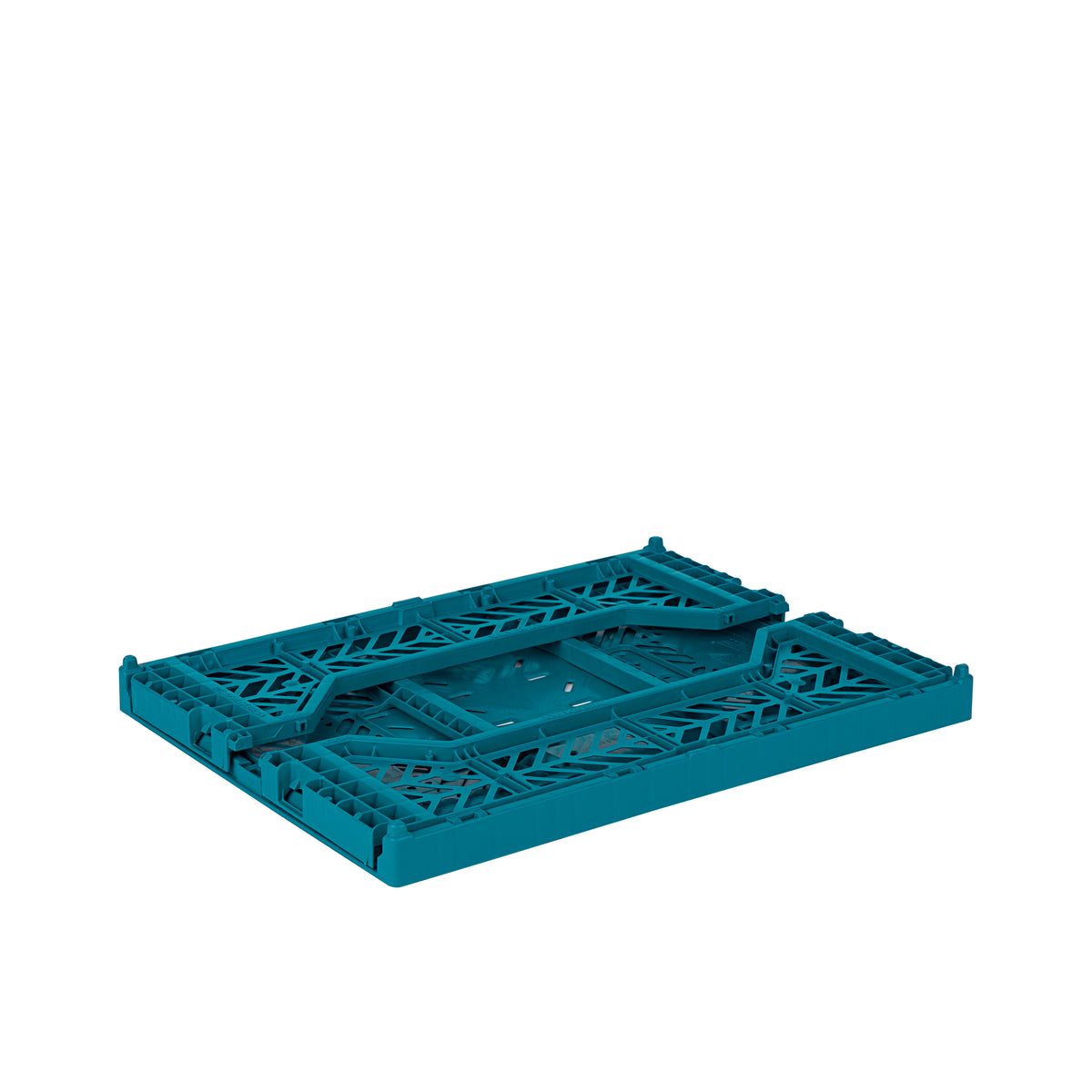 Midi Folding Crate (Peacock Green)