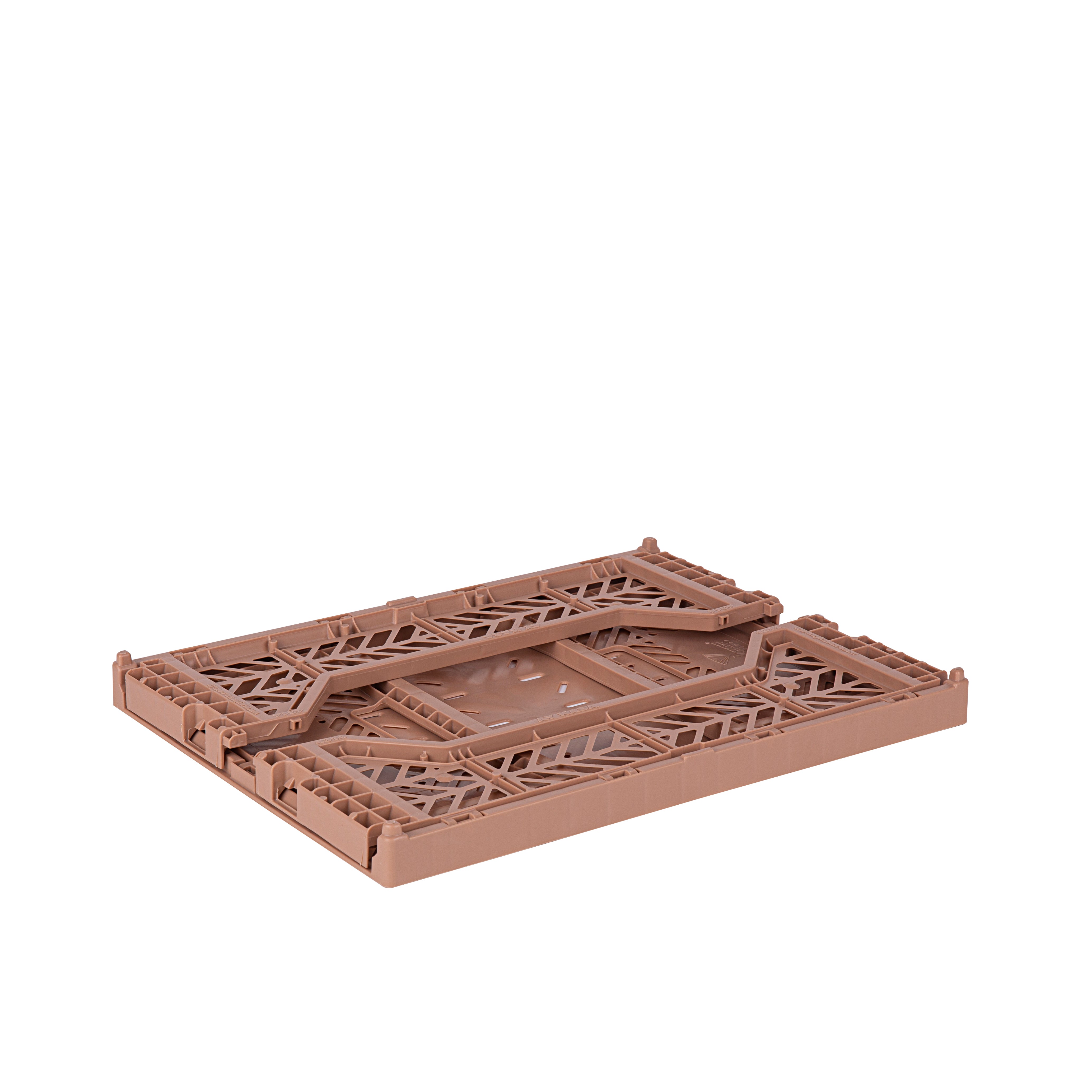 Midi Folding Crate (Warm Taupe)