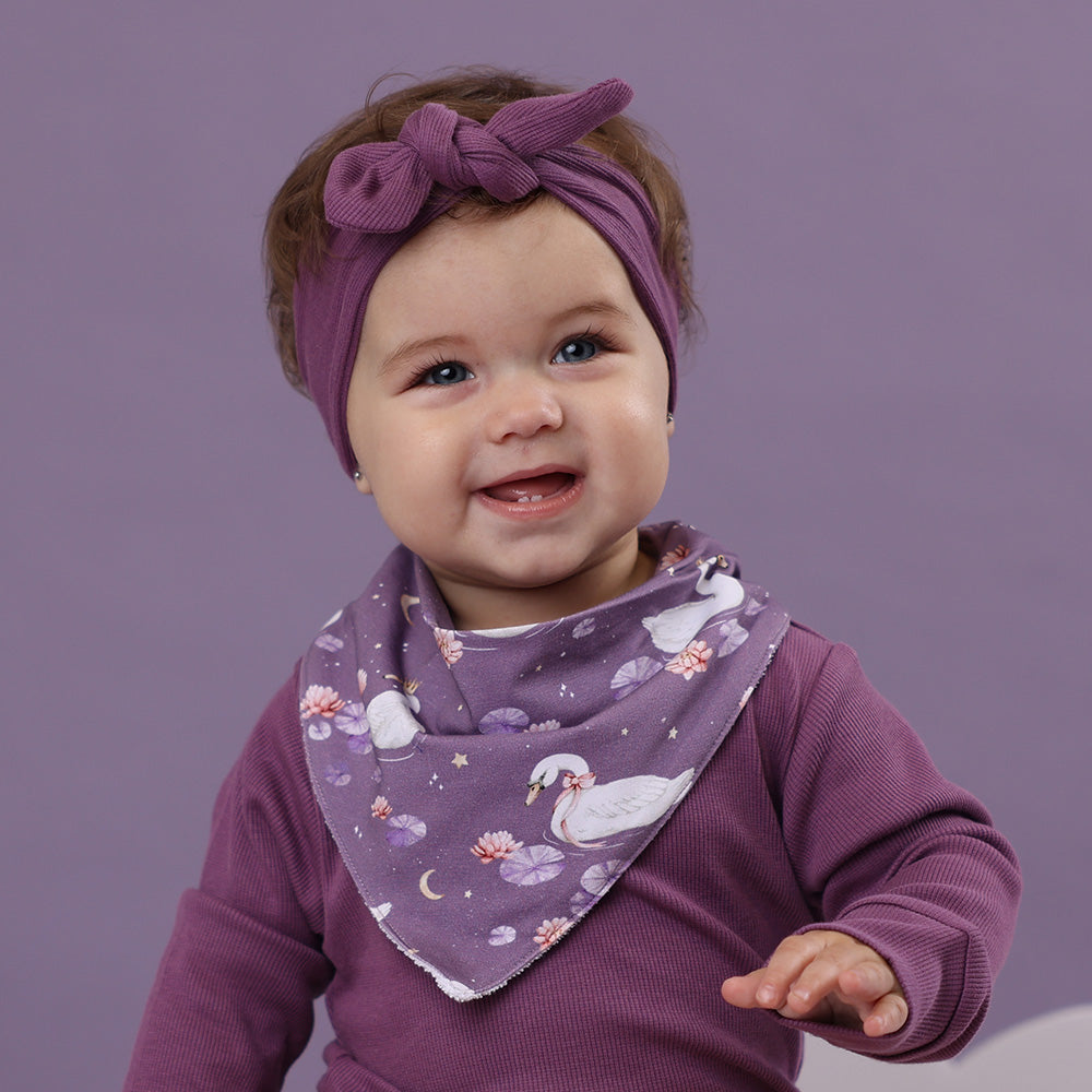 Midnight Swan Dribble Bib