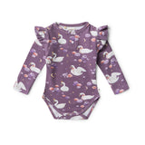 Midnight Swan Long Sleeve Bodysuit