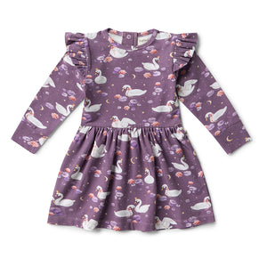 Midnight Swan Long Sleeve Dress