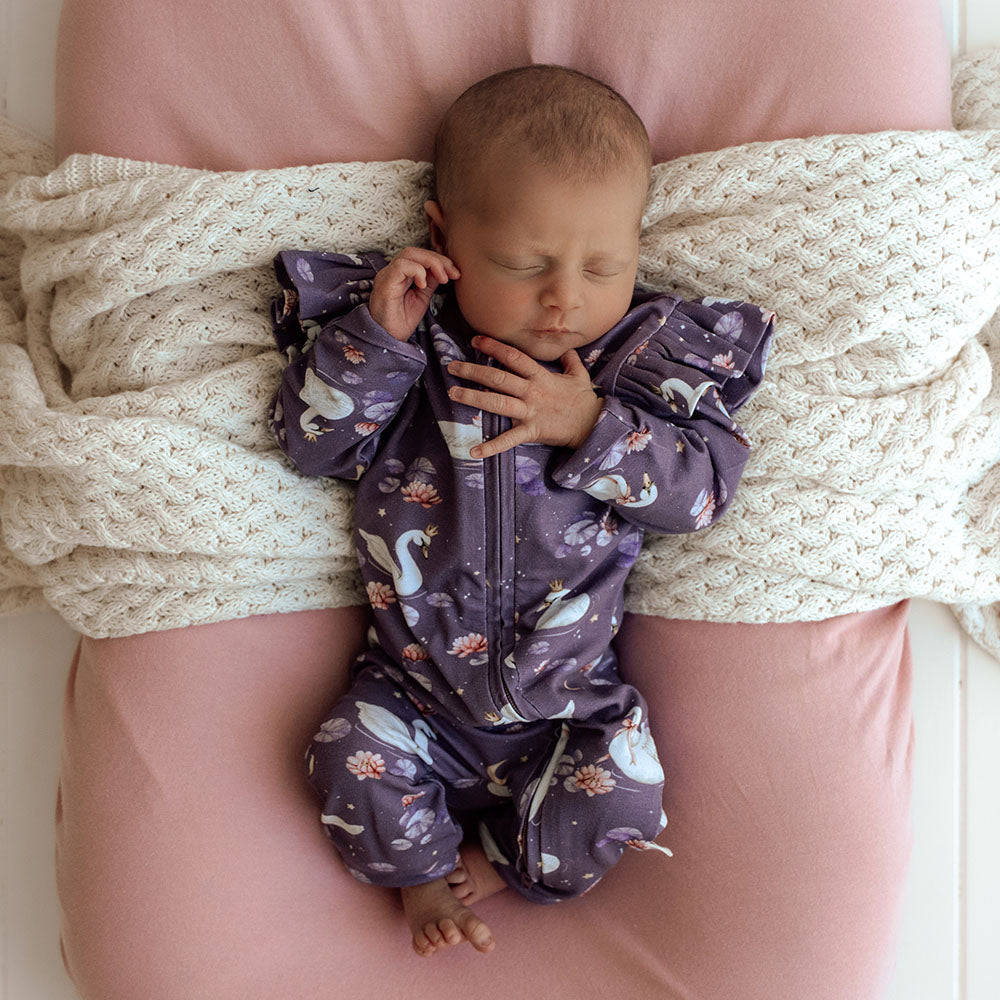 Midnight Swan Snugglesuit Convertible Romper
