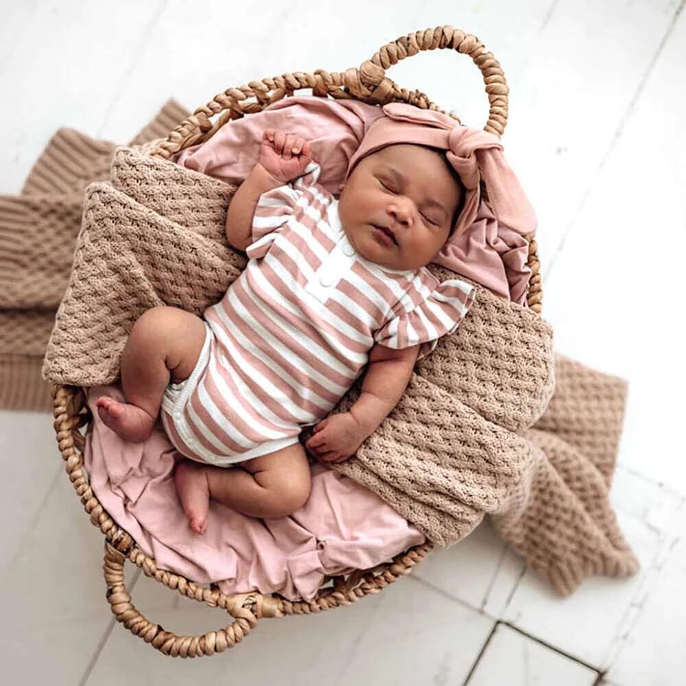 Rose Milk Stripe SS Bodysuit