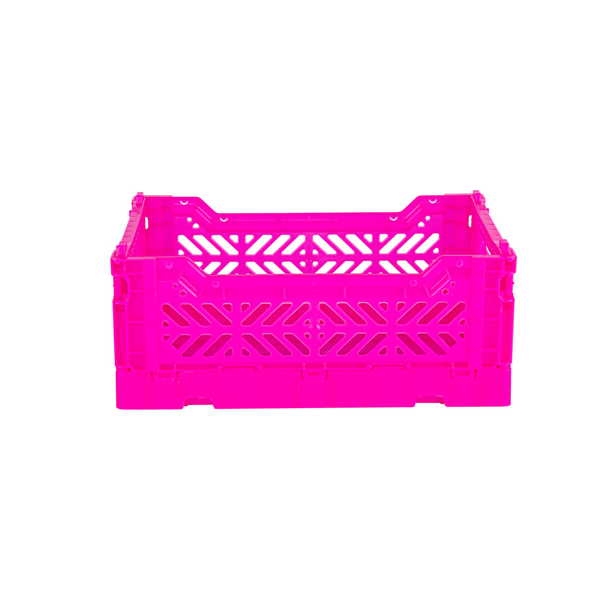 Mini Folding Crate (Neon Pink)
