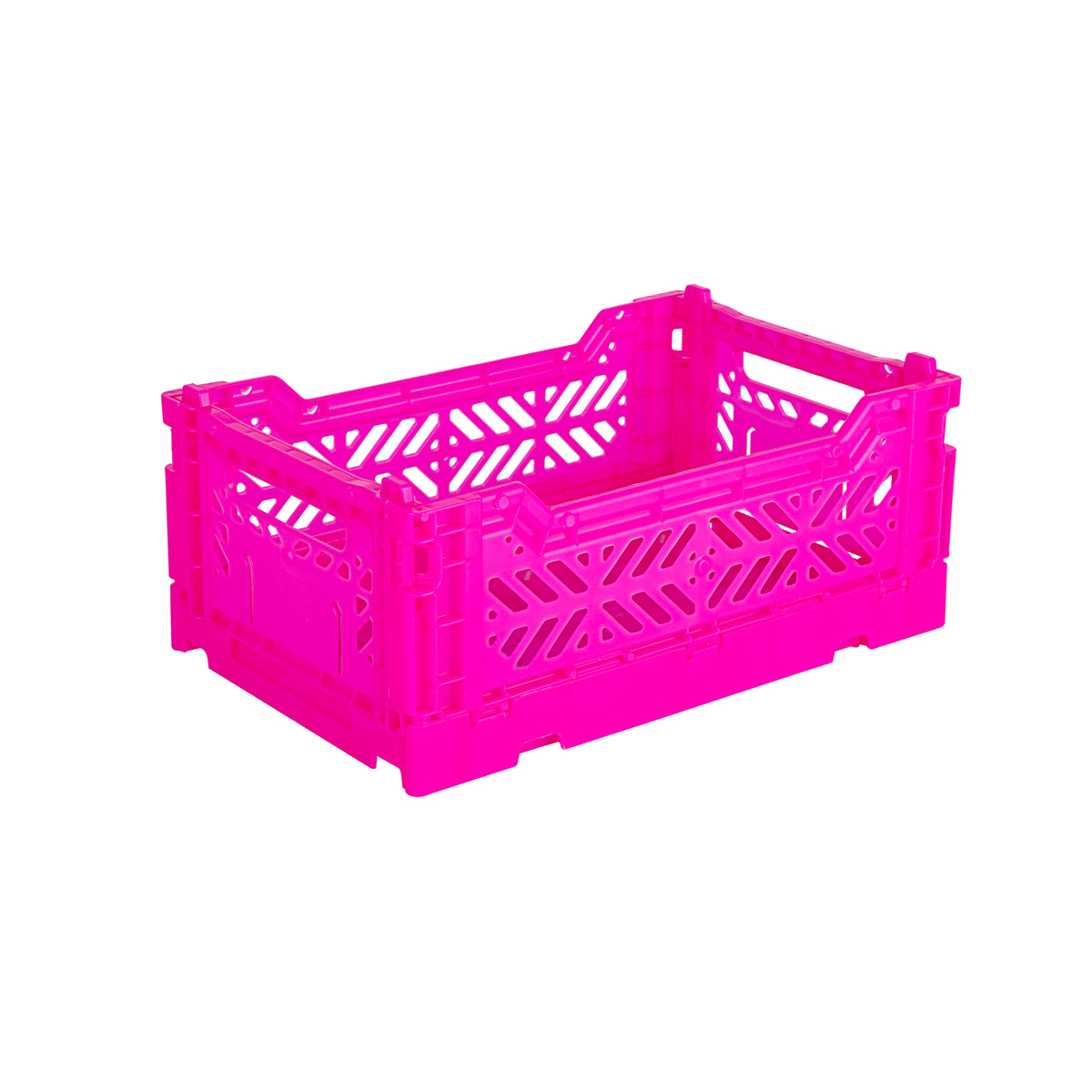 Mini Folding Crate (Neon Pink)