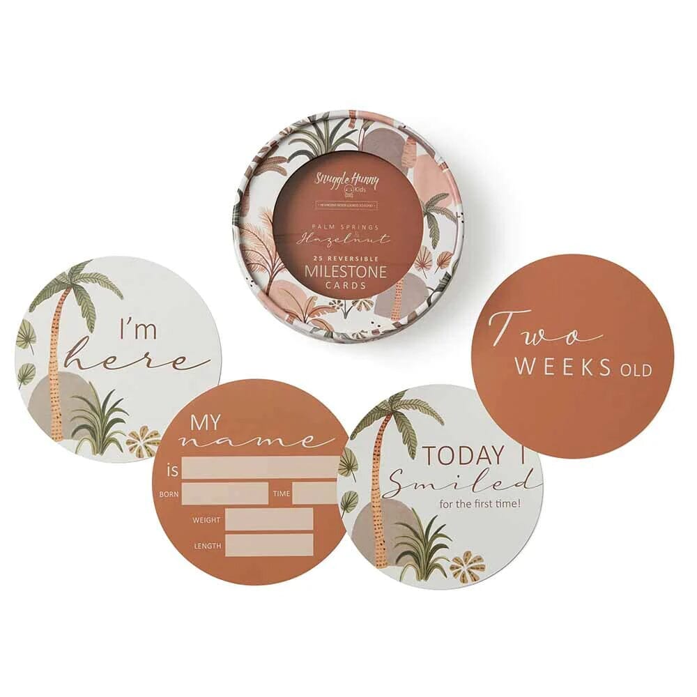 Palm Springs & Hazelnut Reversible Milestone Cards