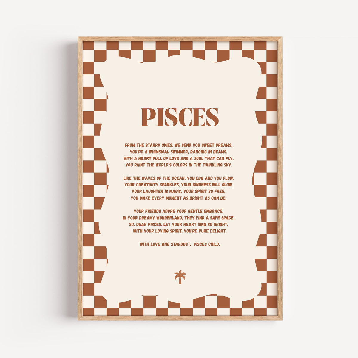 Boho Zodiac A4 Print (Pisces)