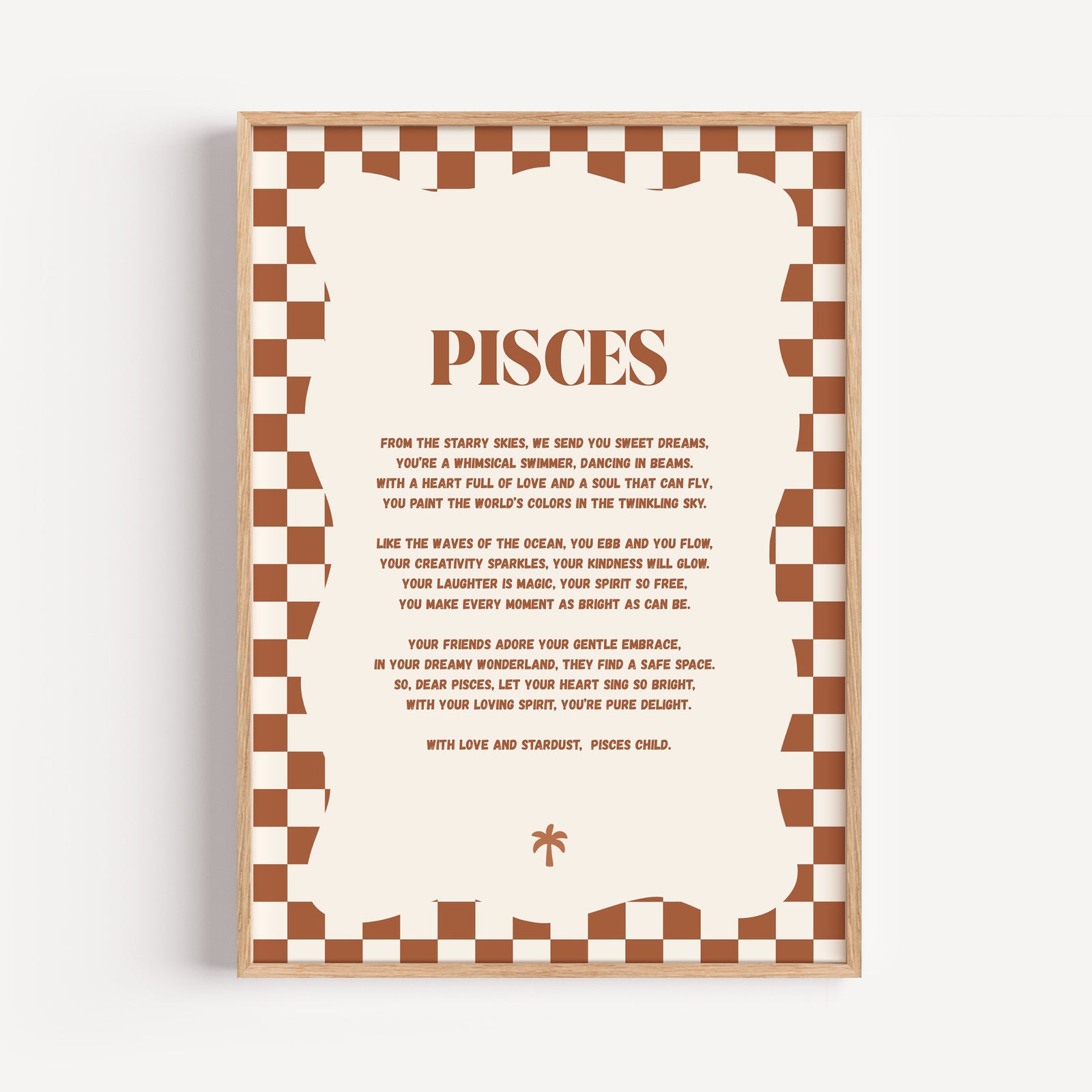 Boho Zodiac A4 Print (Pisces)