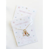 Unicorn, Rainbow & Key Charm Necklace