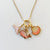 Pink Whale, Tail & Shell Charm Necklace