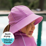 Ponytail Swim Bucket Beach Hat (Bubblegum)