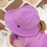 Ponytail Swim Bucket Beach Hat (Bubblegum)