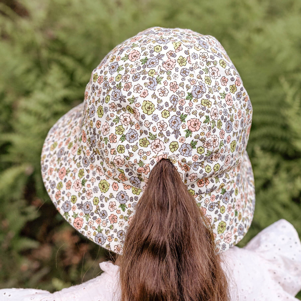 Ponytail Bucket Sun Hat (Floret)
