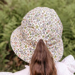 Ponytail Bucket Sun Hat (Floret)