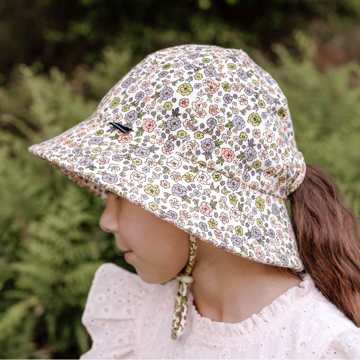 Ponytail Bucket Sun Hat (Floret)