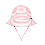 Ponytail Bucket Sun Hat (Pink Stripe)