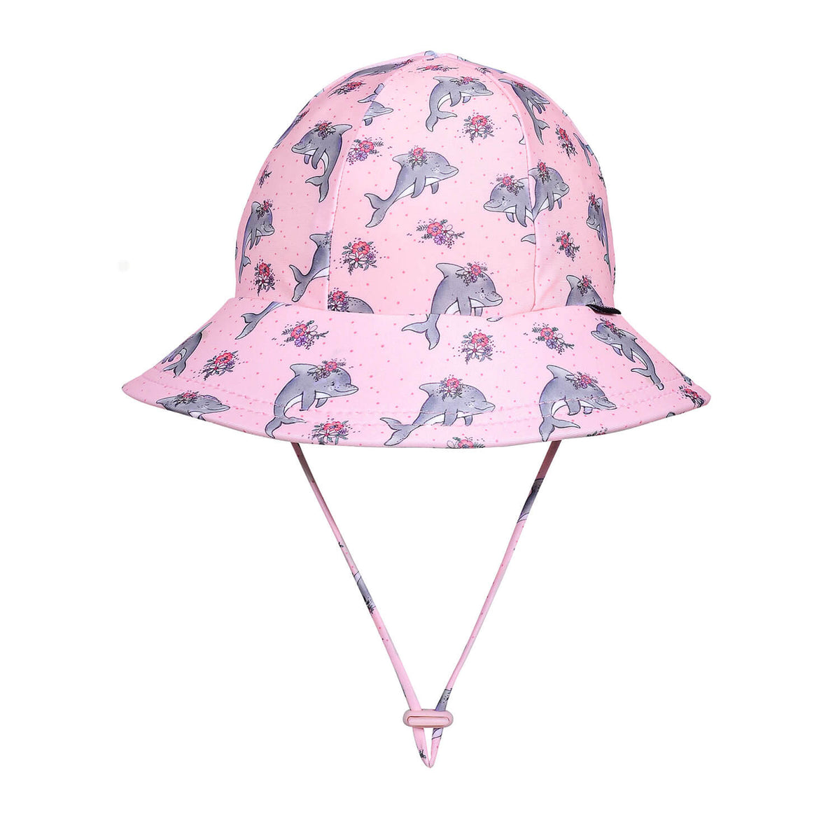 Ponytail Swim Bucket Beach Hat (Dolphin)
